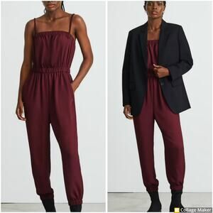 Everlane The Party-Of-One Jumpsuit Oxblood Burgundy Women's Size S